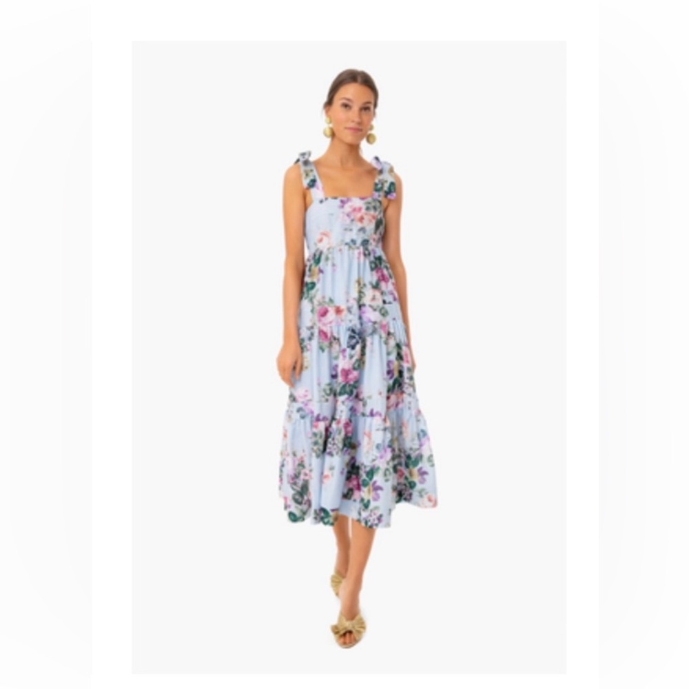 NWT Beulah Tuckernuck Exclusive Lori Floral Dress Blue Size Medium